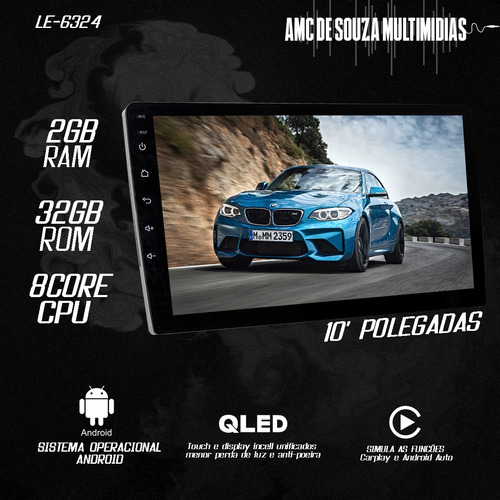 Kit Multimidia Doblo 10p Android 14 Carplay 2gb 32gb