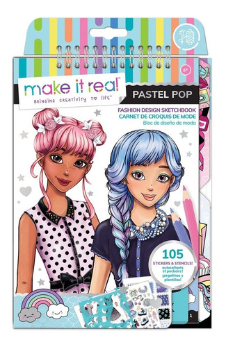 Cuaderno De Diseño Niñ@s. Pastel Pop. Make It Real . Mpuy