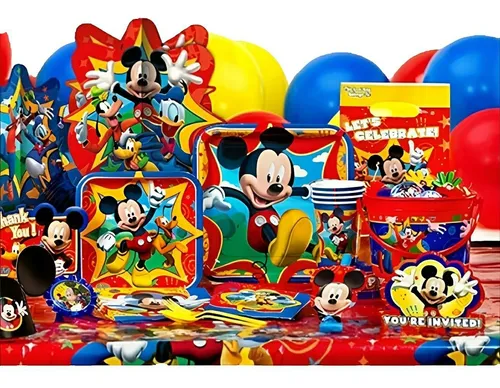 Kit Casa Mickey Minnie Mouse Cumpleaños Decoracion Piñatax12