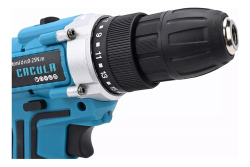 Taladros Eléctrico Atornillador Cacula Bd-01 De 21v 2batería Color Azul
