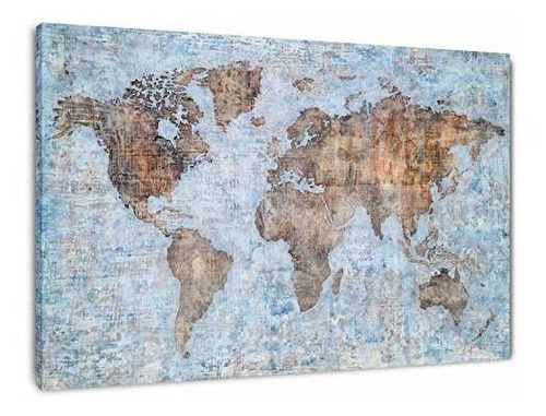 Yihui Arts World Map Póster Artístico De Pared Pintado A Man