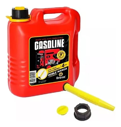 Bidon Homologado Rojo Combustible 4l Pico Driven Pico