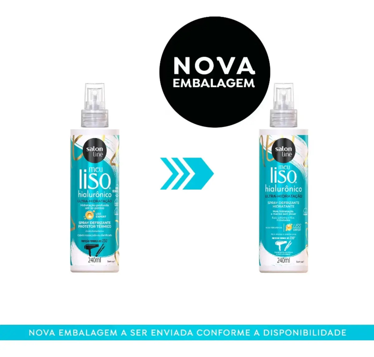 Spray Defrizante Protetor Térmico Salon Line Meu Liso Hialurônico 240ml 3
