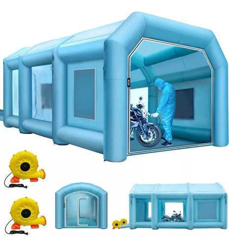 Cabina Inflable Para Pintura Auto Moto 9x6x3.5m Carroceria