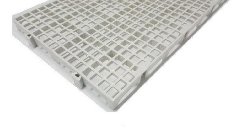 Kit 10 Pisos Plastico Branco Estrado Plast 50x25cm