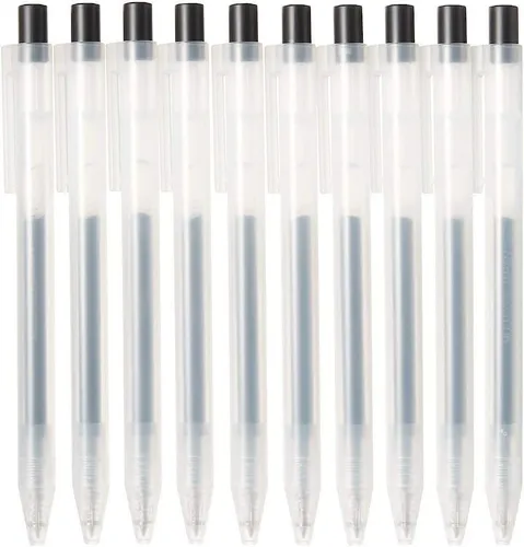 Muji Smooth Gel Ink Bolígrafo Knock Type Juego De 10 P...