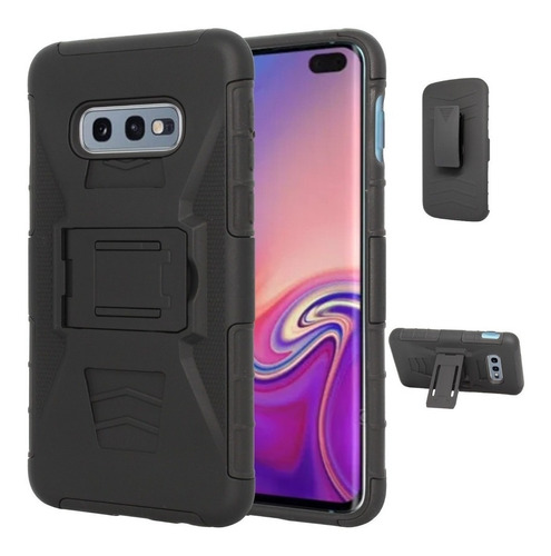 Funda Para Galaxy S10 Sm-g973f Clip 3 En 1 Con Cristal Plano