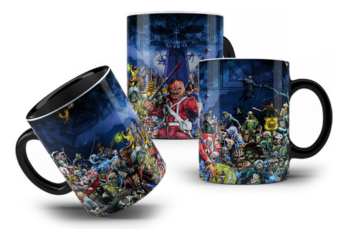 Caneca Eddie Iron Maiden Todas As Versões E Aparições 325ml