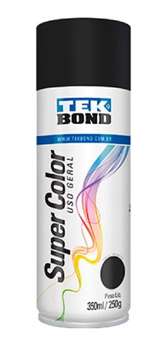 Tinta Spray Preto Fosco Tekbond 350ml / 250g