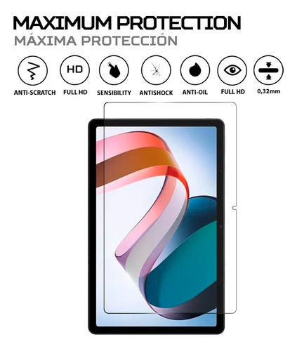 Imagen 2 de 6 de Protector De Pantalla Antishock Para Xiaomi Redmi Pad