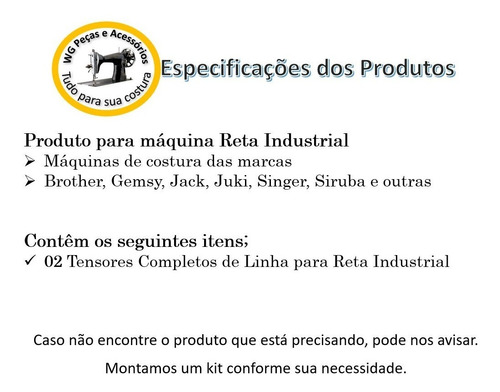 02 Tensores De Linha Completos Para Maquina Reta Industrial