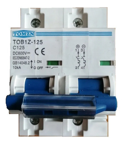 Imagen 6 de 9 de Interruptores Dc Bipolar Kit Planta Solar, Breaker Baterías