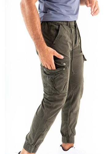 Pantalon Cargo Jogger Hombre Babucha Gabardina I Run