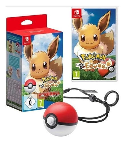 Pokémon: Let's Go, Eevee! + Poké Ball Plus Bundle  Let's Go Standard Edition Nintendo Switch Físico