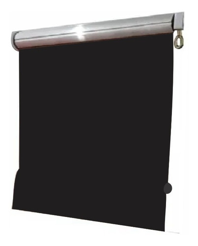 Kit Toldo Cortina Retrátil Pvc  Preto 2m (l) X 1m (a) 