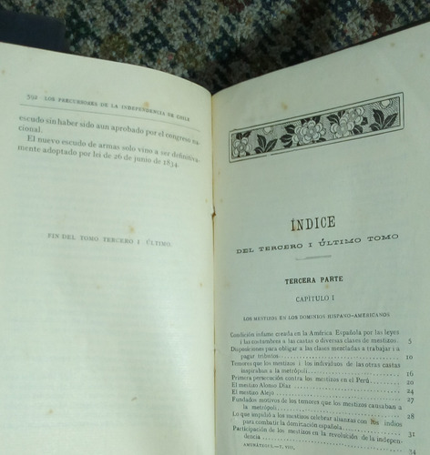 Los Precursores De La Independencia De Chile. Tomos Ii Y Iii (Usado)