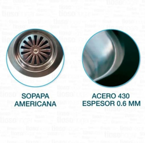 Imagen 5 de 10 de Pileta Cocina Doble Johnson 70 Monocomando Gourmet Ceramico