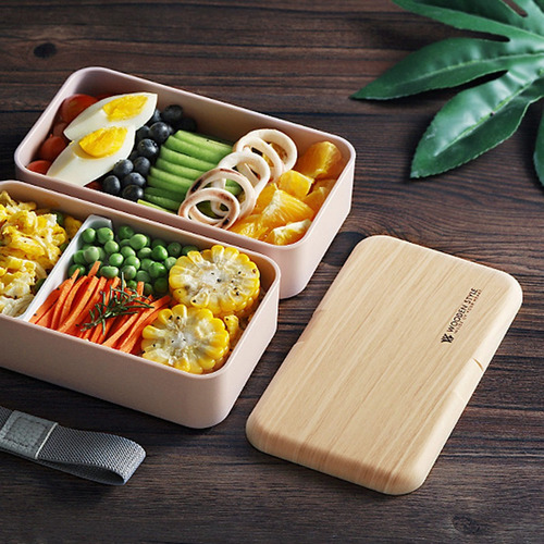 I Caja Bento - Contenedor De Almuerzo De Doble Capa A