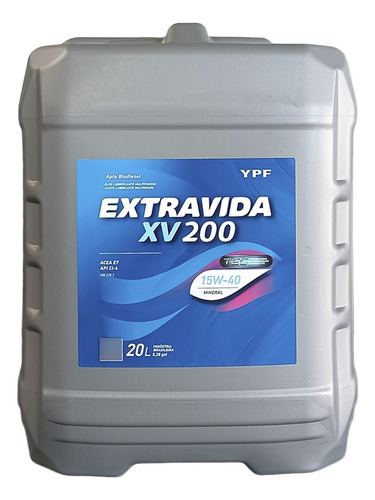 Oleo Motor Mineral Ypf Extravida Xv200 15w-40 Diesel