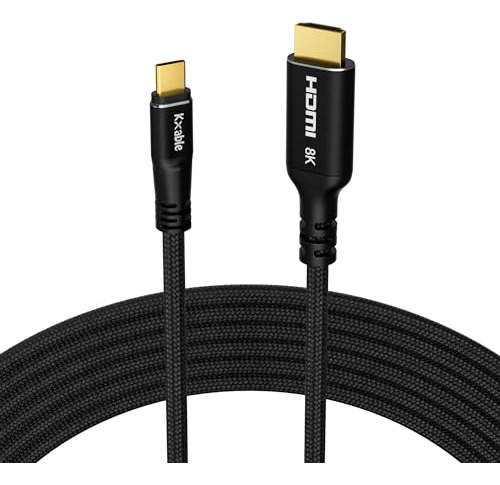 Cable Usb C A Hdmi 2.1 8k60hz 4k120hz 7.5mts Thunderbolt 3/4