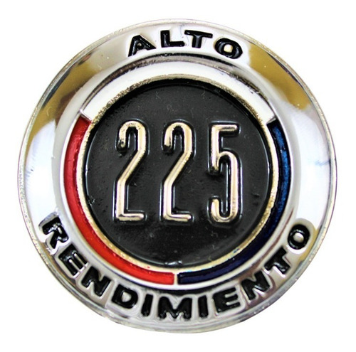 Emblema 225 Alto Rendimiento Metal Auto Clasico Lateral