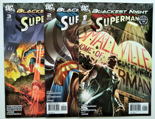 Superman Blackest Night Dc Comics 1 Al 3 Serie Completa 