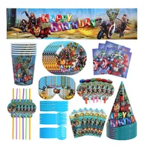 Comprar Platos Vasos Dulceros Personajes Fiesta Kits De Vajilla 71pz