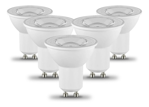 Lampara Led Dicro Rosca Gu10 7w Dimer Pack X5 Fria Calida