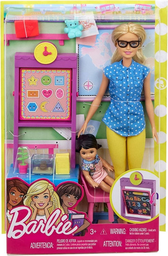 Barbie Profesiones Maestra Profesora Con Pizarra Giratoria *