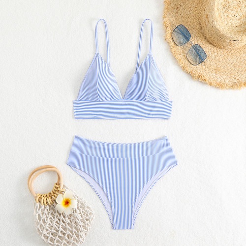 Conjunto De Bikini De Cintura Alta, De Secado Rápido, Sexy Y