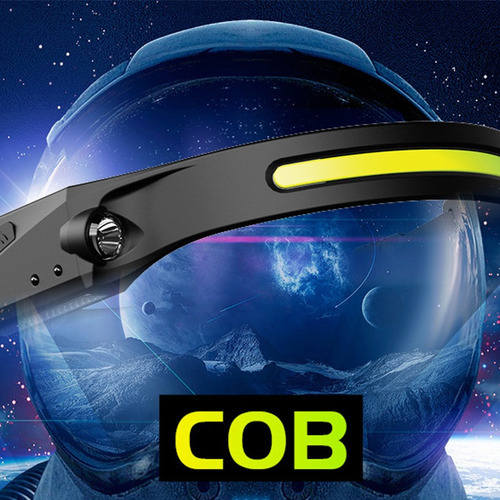 Linterna Frontal Led Recargable Por Usb Con Sensor De Movimi