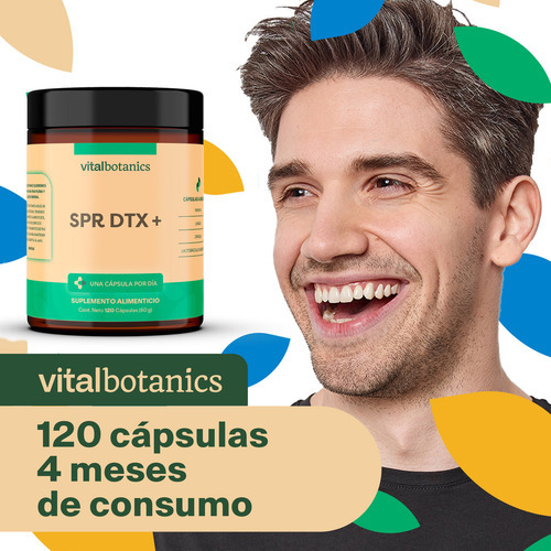Suplemento Spr Dtx+ 120 Caps 500mg Probiótico Vitalbotanics Sabor CLN_CLENS_120