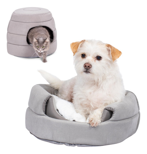 Birdrock Home Cama Para Mascotas 2 En 1 Para Gatos O Perros.