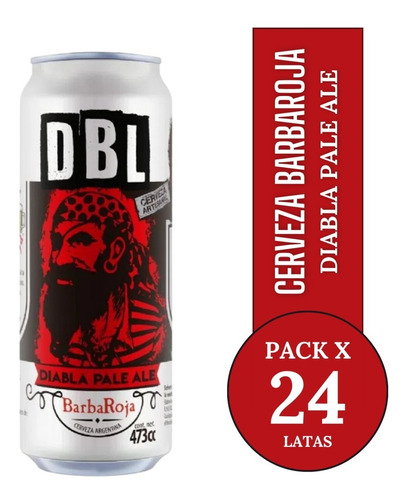 Cerveza Barba Roja Diabla Pale Ale Pack X 24 Latas