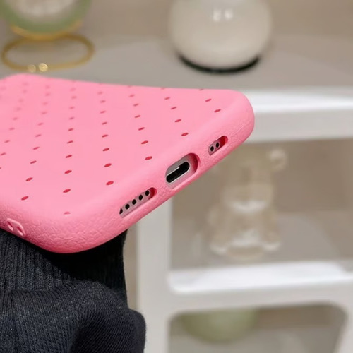 Funda Silicona Flexible Lunares Soft Tpu Para Iphone Rosa Iphone 15 Pro