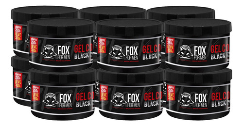 Gel Cola Black 10 Unid Gel Preto Pigmentado Fox For Men 300g