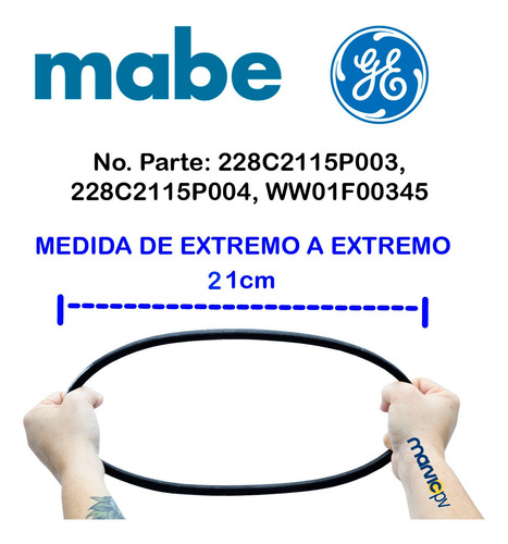 Kit Lavadora Mabe Poleas Transmisión Y Motor, Sensor Y Banda