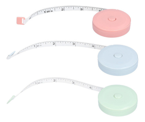 Cinta Métrica Retráctil Para Medición 1.5m 3 Colores