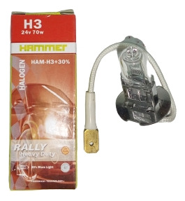 Bombillo Halogeno H3 Hammer 24v 70w +30% Más Luz 