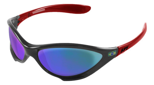Óculos De Sol Spy 45 - Twist Preto - Haste Vermelha
