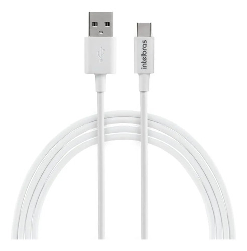 Cabo Usb - Usb-c 1,2m Pvc Branco Intelbras Euac 12pb