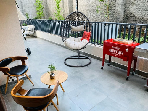 Arriendo Departamento 2d+2b+e Con Patio, Plaza Ñuñoa.