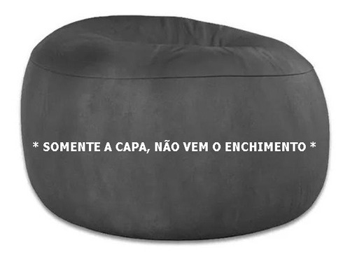 Capa Puff Gigante Sem Enchimento 80x20 Pufe Suede Cor Bege