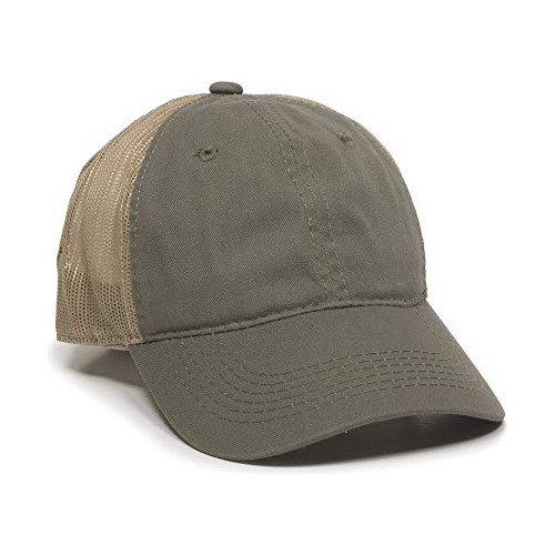 Casquillo Al Aire Libre De La Ropa Lavada Meshback Cap, Oliv