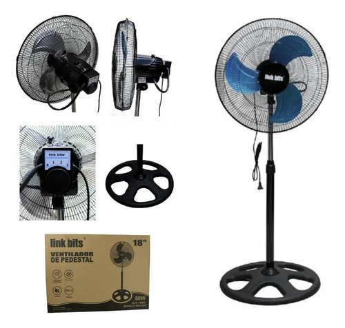 2 Ventilador De Piso Con Pedestal 18 Pulgadas 3 Velocidades
