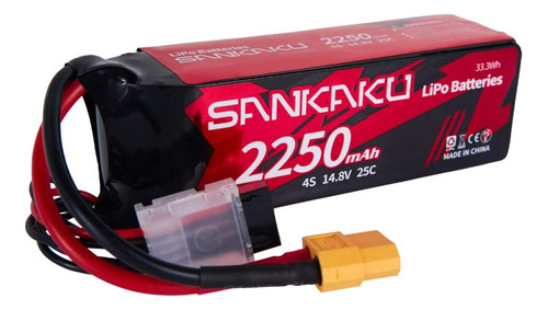 Sankaku 14.8v 2250mah Lipo Bateria 25c 4s Lipo Soft Pack Con
