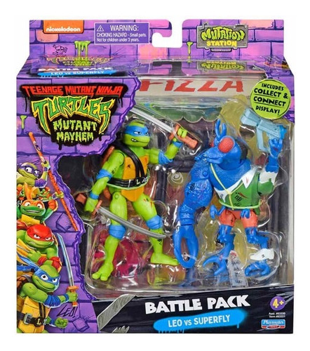 Tortugas Ninja Battle Pack Leo Vs Superfly