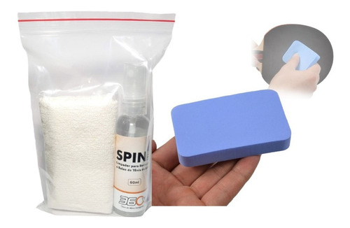 Esponja Limpeza + Limpador De Borrachas 60ml Tênis De Mesa
