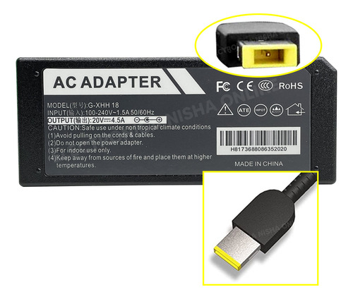 Cargador Lenovo 20v 4.5a Tipo Usb 90w Alternativo 