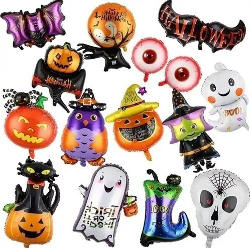 Pack 25 Globos Halloween/día De Muertos Modelo Surtido